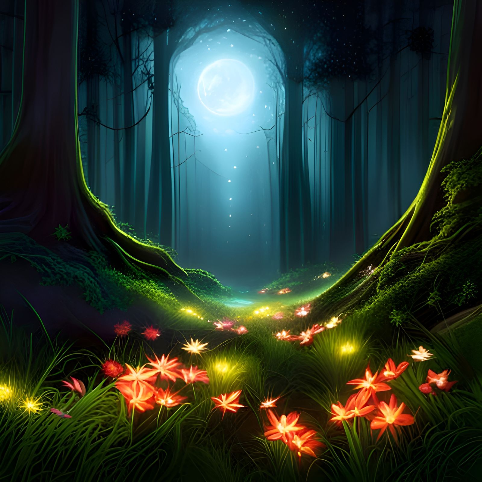 Secret Moonrise  by @Curiously