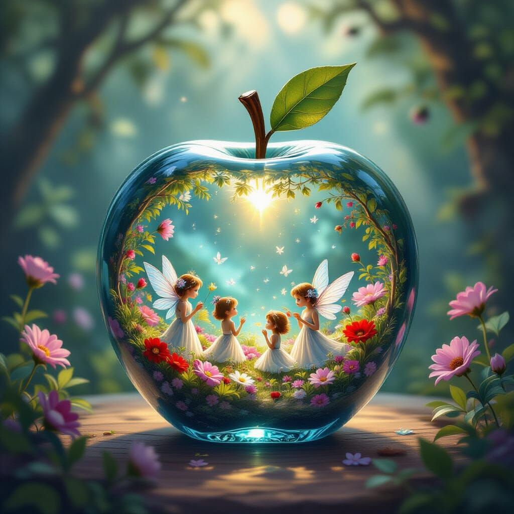 Crystal Apple Reveals Miniature Sprite World of Flowers