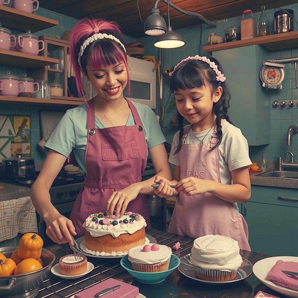 Plantpunk Kitchen: Mother and Daughter Baking with Glitches