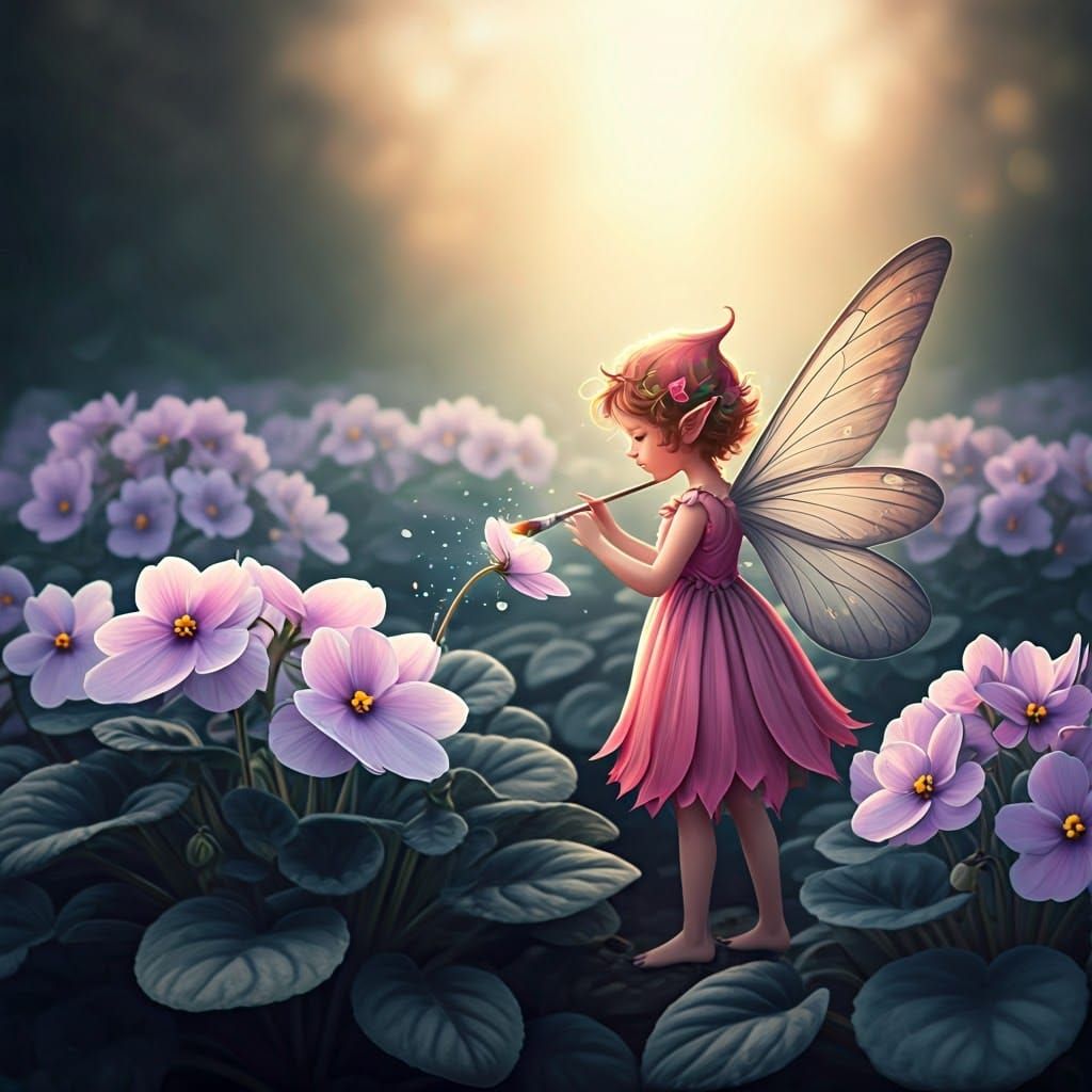 The flower painter  by @Shelley