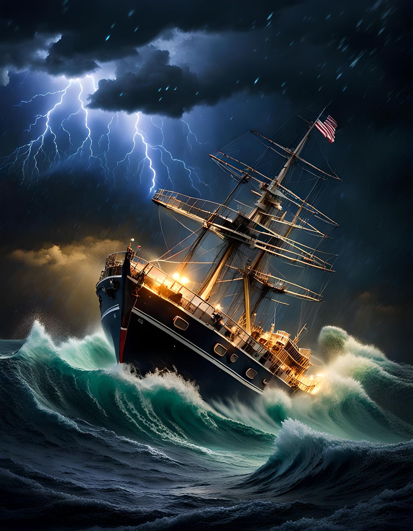Storm in the ocean
