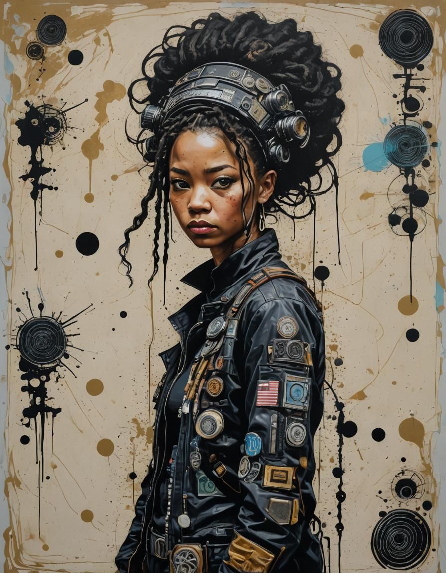 portrait  TRÄUME SIND SCHÄUME minimalismn, surreal. galactic, screen print Tim Okamura. KENNY SCHARF  by @Ms Art