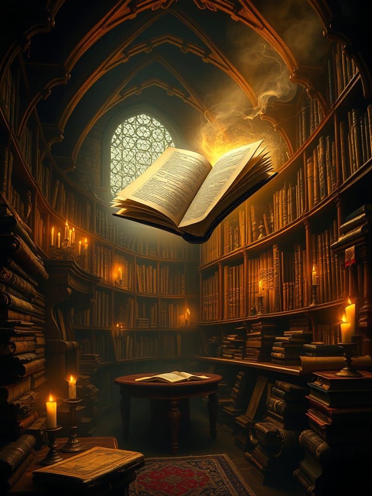 Medieval library  by @Roswarcus