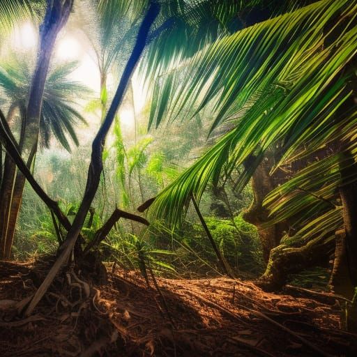 Desert-Jungle-Rainforest landscape