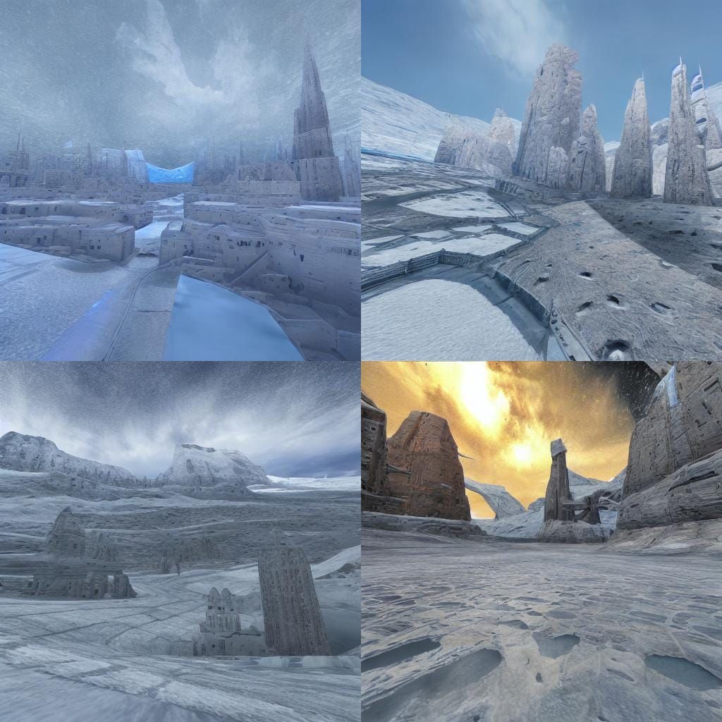 <lora:F-Zero GX:1.0> Frozen Tundra - Icy plains, treacherous...