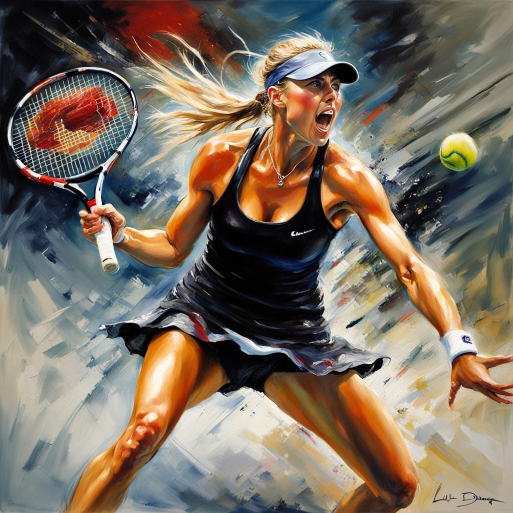 Tennis in Action Maria Sharapova  by @NIDA RAO