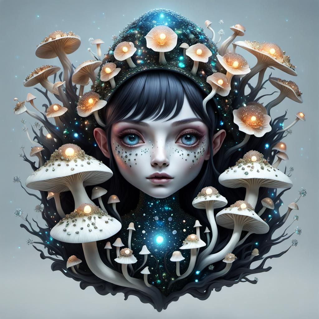 Fungi Girl 10758 - AI Generated Artwork - NightCafe Creator