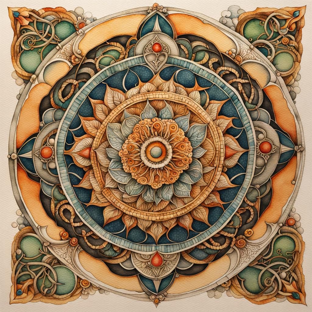 Vintage Watercolor Ink Painting Masterpiece in 8k