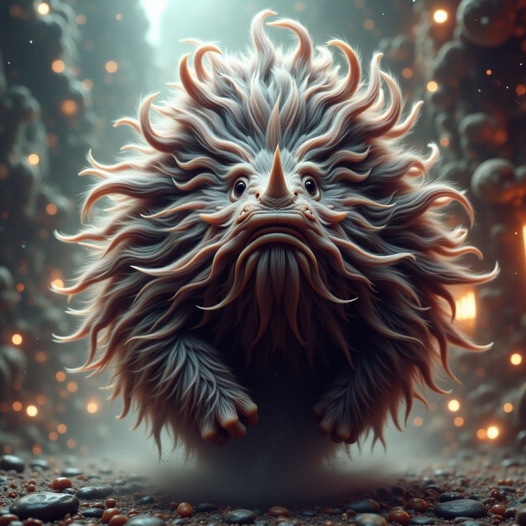 <lora:-Furry Fury-:1.0> a furry rhino charging at the viewer, Hyper-maximalism ▪ Ultra-detailed photorealistic ▪  Digital painting ▪ Ultra-w...