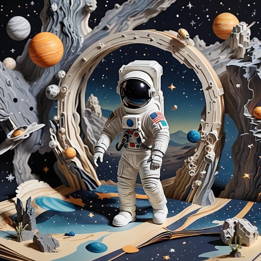 Pop-Up Book - Astronaut Space Adventure  by @JustBubu