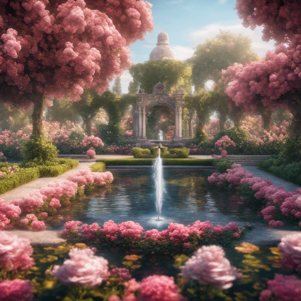 Rose Garden - AI Generated Artwork - NightCafe Creator