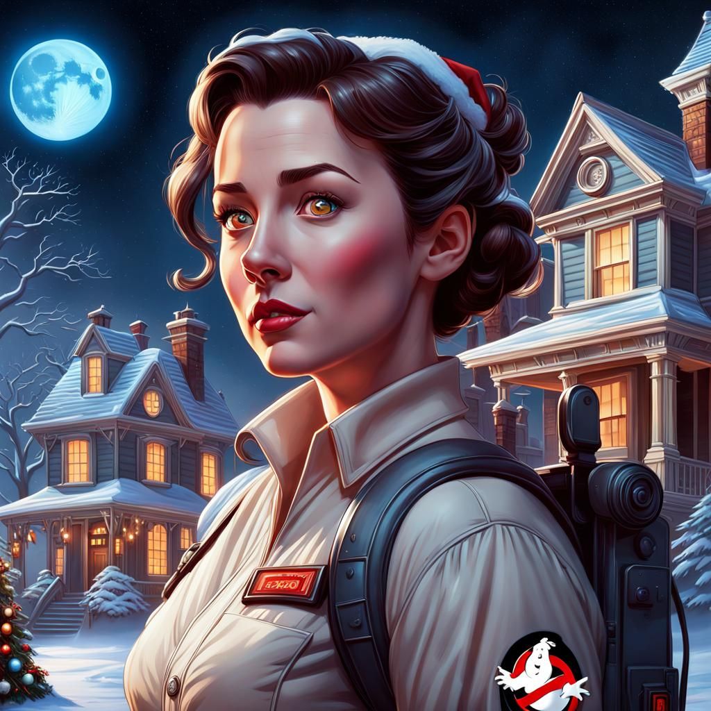 “Mom is a Ghostbuster?” AI Generated Artwork NightCafe Creator