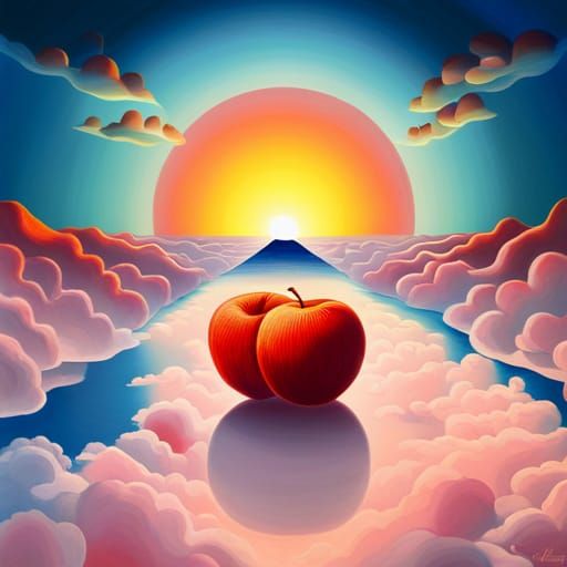 Nectarines in love AI Generated Artwork NightCafe Creator