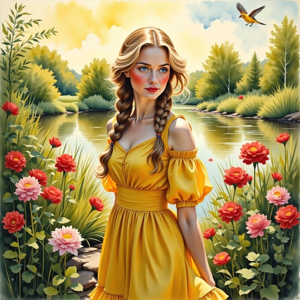 <lora:GouachePaintingFlux:1.0> 