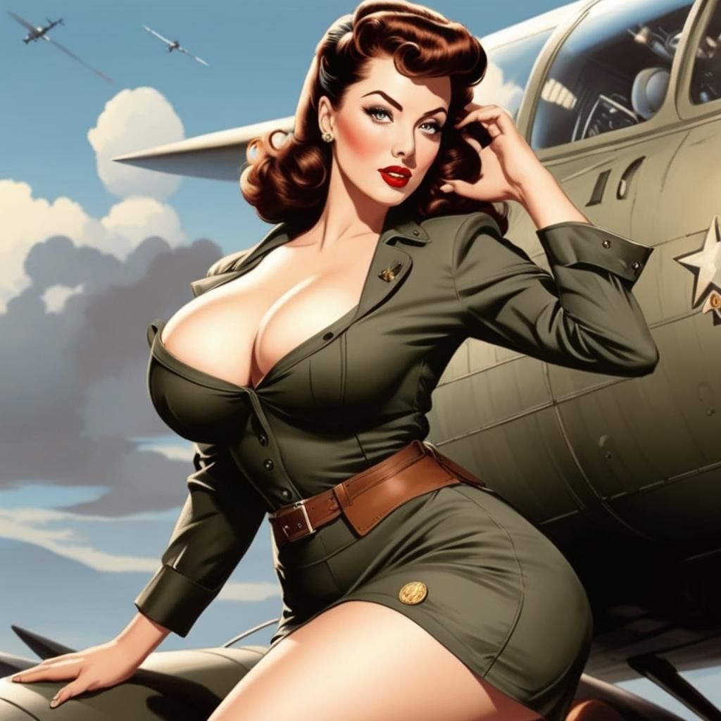 Wwii Pin Up Ai Generated Artwork Nightcafe Creator 0882