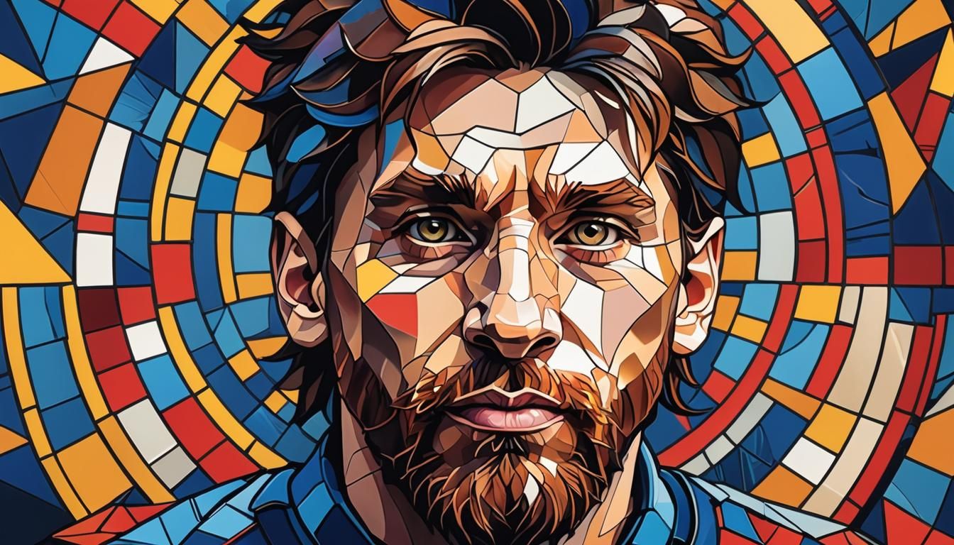 Stained glass Lionl Messi