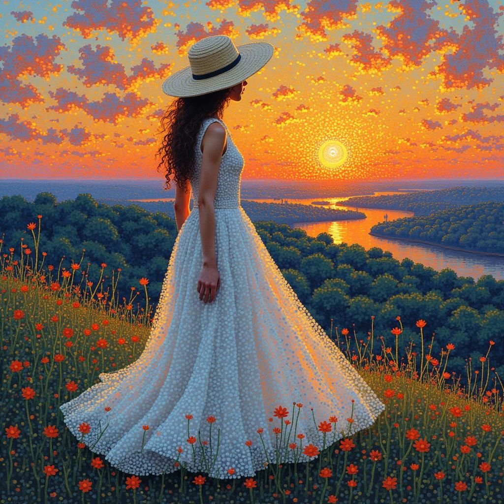 The pointillist girl