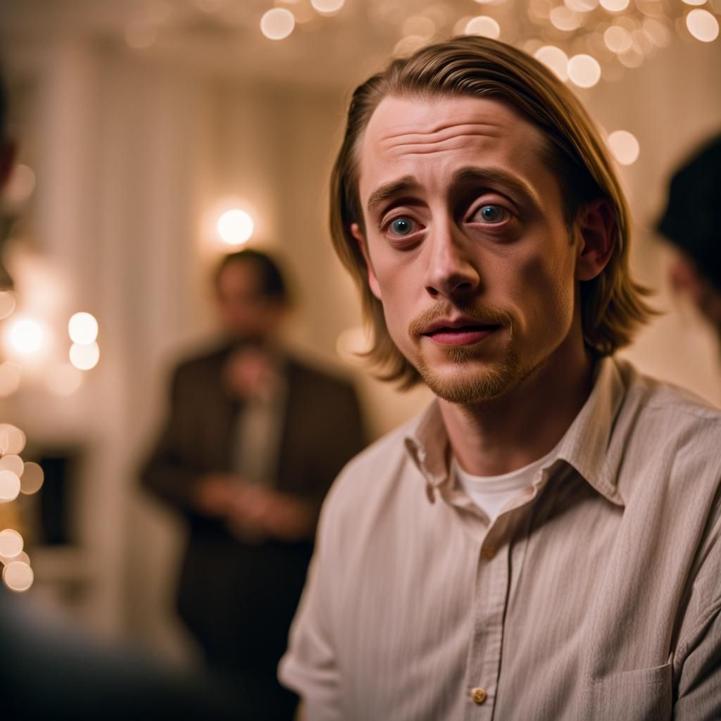 Maculae Culkin at house party but no one is home