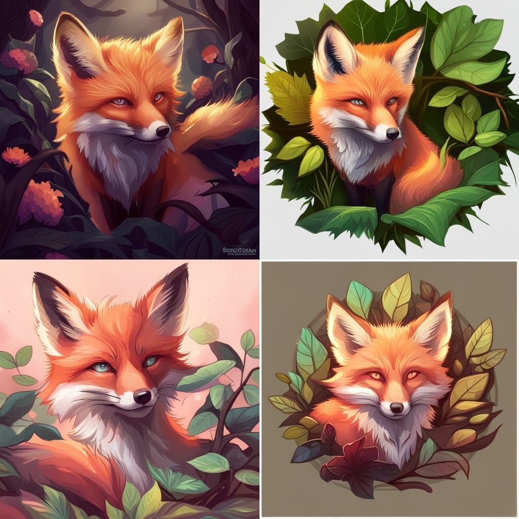 Foxes in the forest