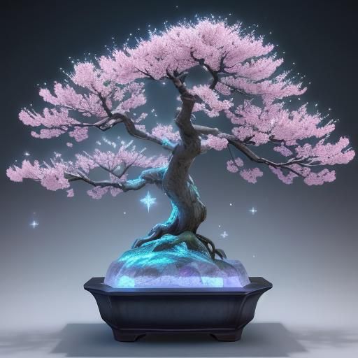 sakura, bonsai, intricate epic realistic delicate, luminous ...