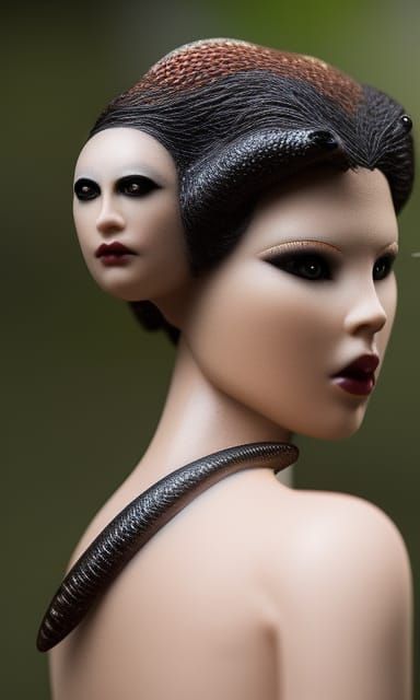 swallow-woman hybrid in Surreal Sun and Moon Star made entir...