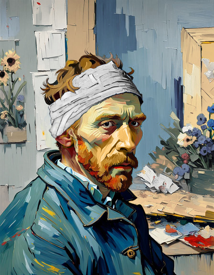 Vincent van Gogh at the hospital.