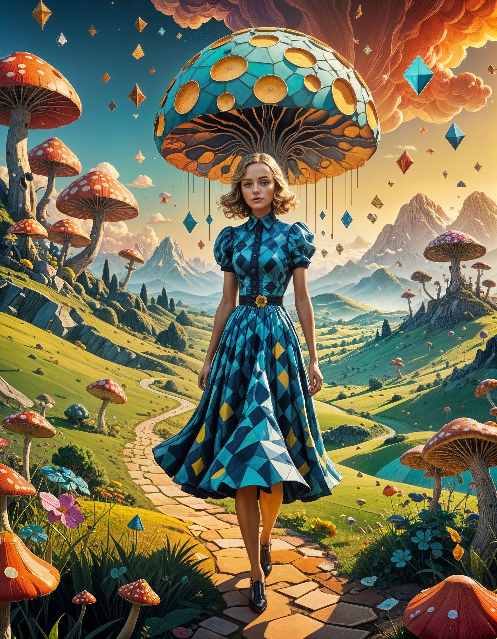 Surreal Dreamscapes in Low Poly Style