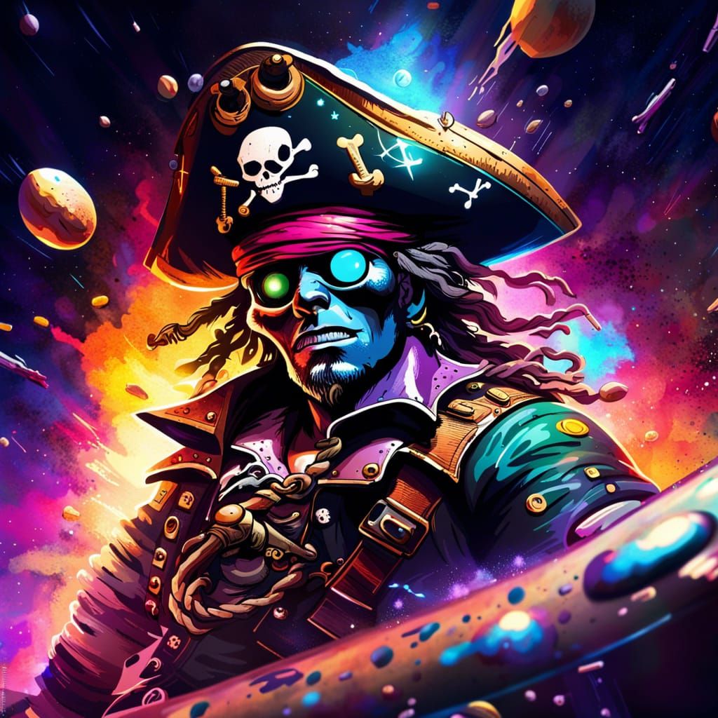 Pirate in space  by @EllisWhite