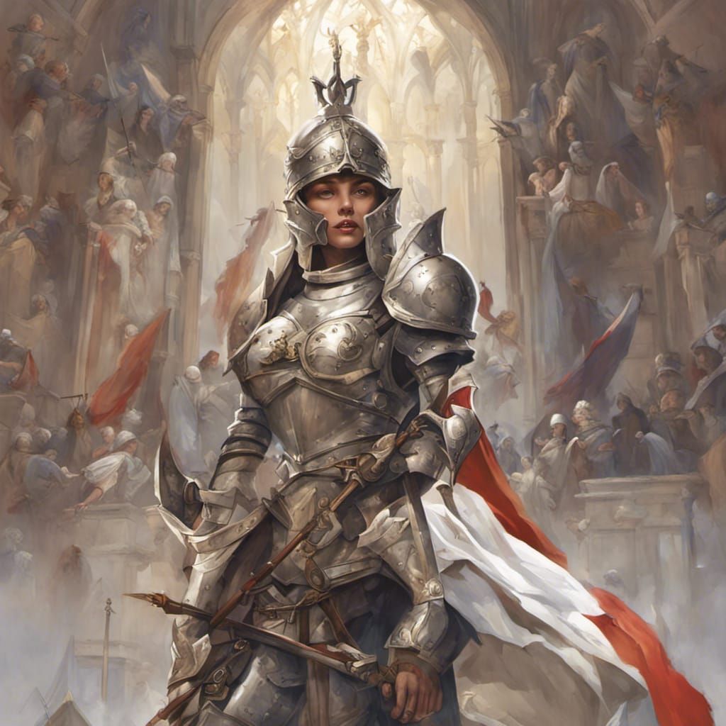 a dame knight in shining armor