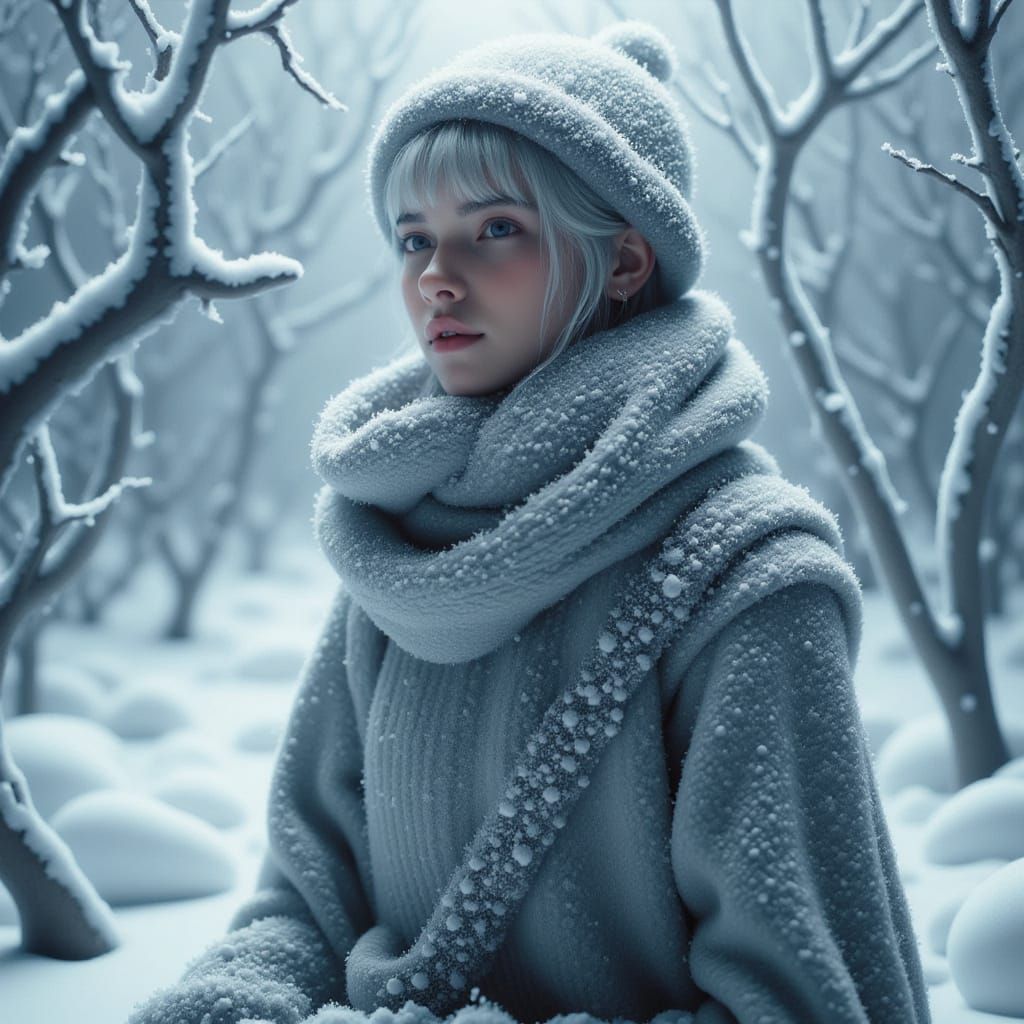 <lora:Blizzard:1.0> Digital Art : Lady Winter.