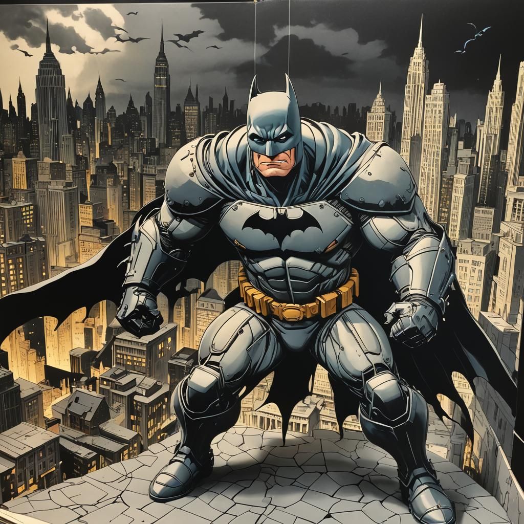 Pop-up Book Version of The Dark Knight Returns  by @TrainToon