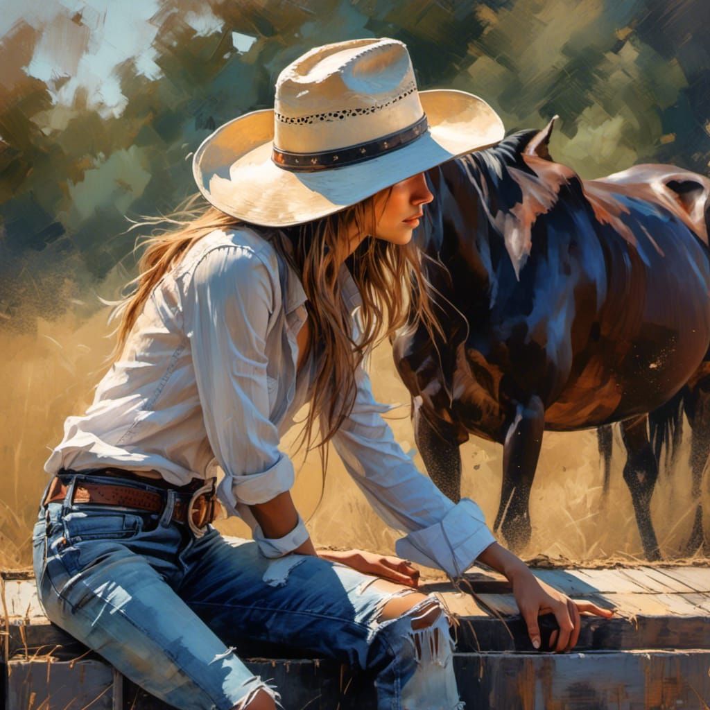 Cowgirl - AI Generated Artwork - NightCafe Creator