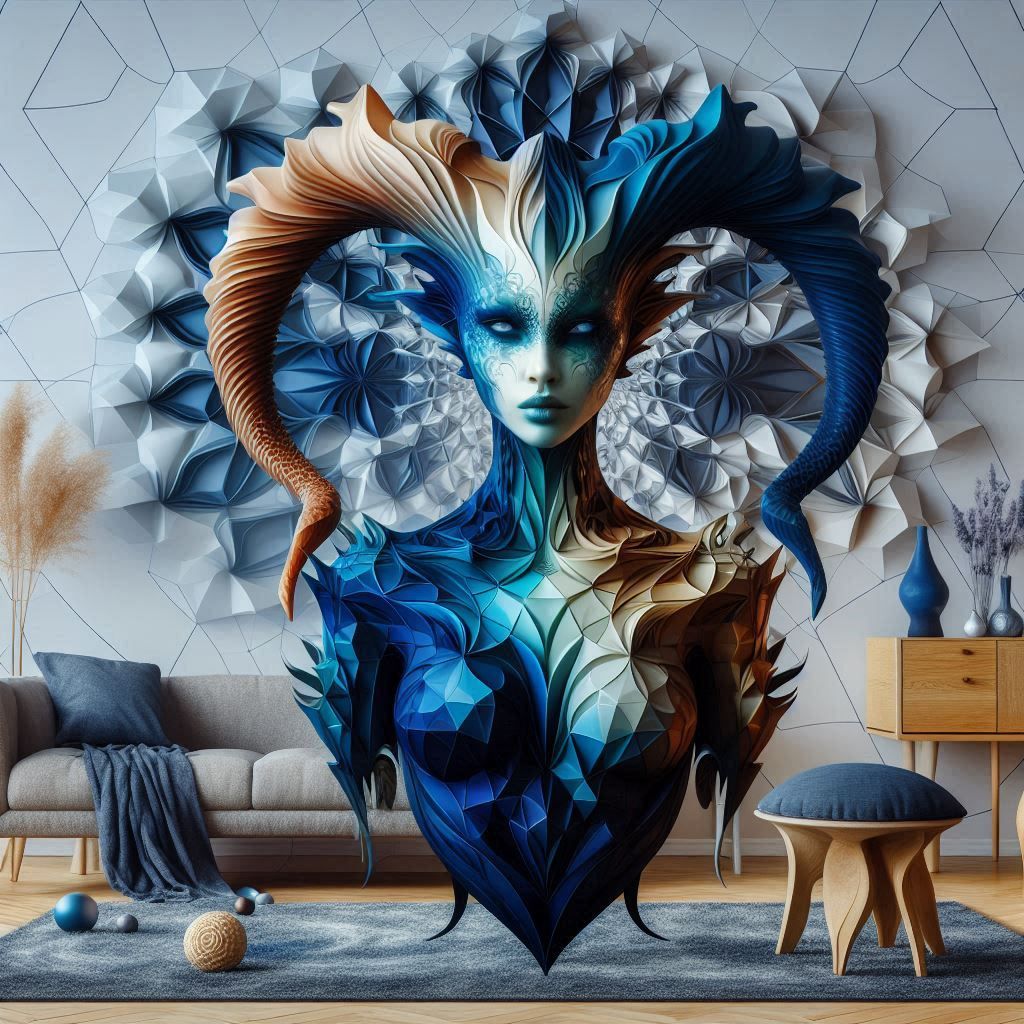 Magic extraterrestrial woman enters through the wall