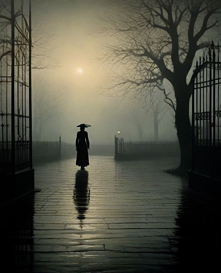 Leaving the cemetery