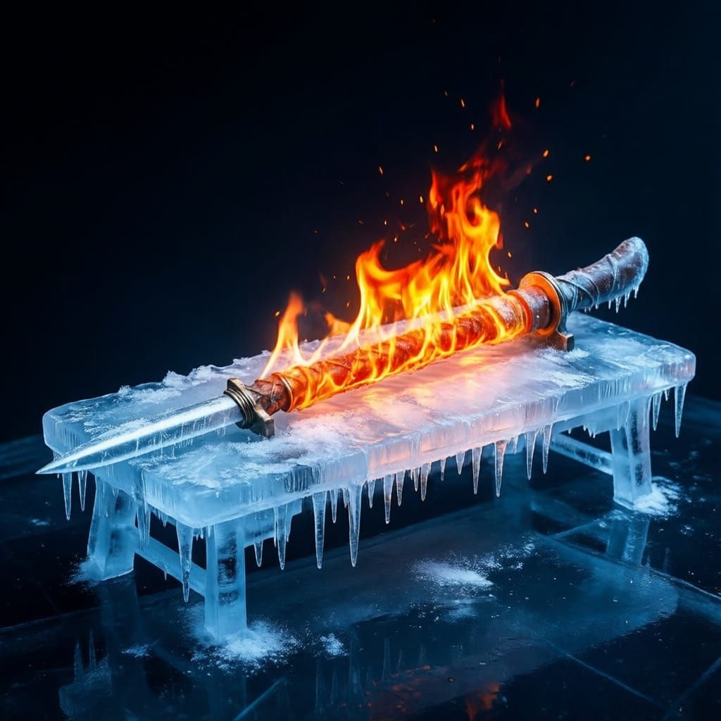 Fire and Ice Elements Converging