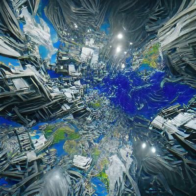 An inverted world covered in chaos