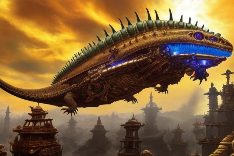 The Lizard Ship  by @Bou