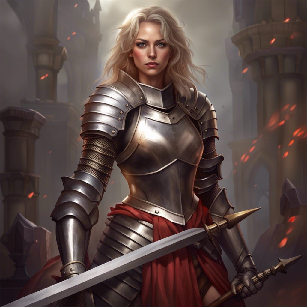 Hot Female Knight - AI Generated Artwork - NightCafe Creator