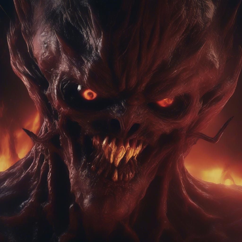 Very scary horror art creation of my pure evil villain origi...