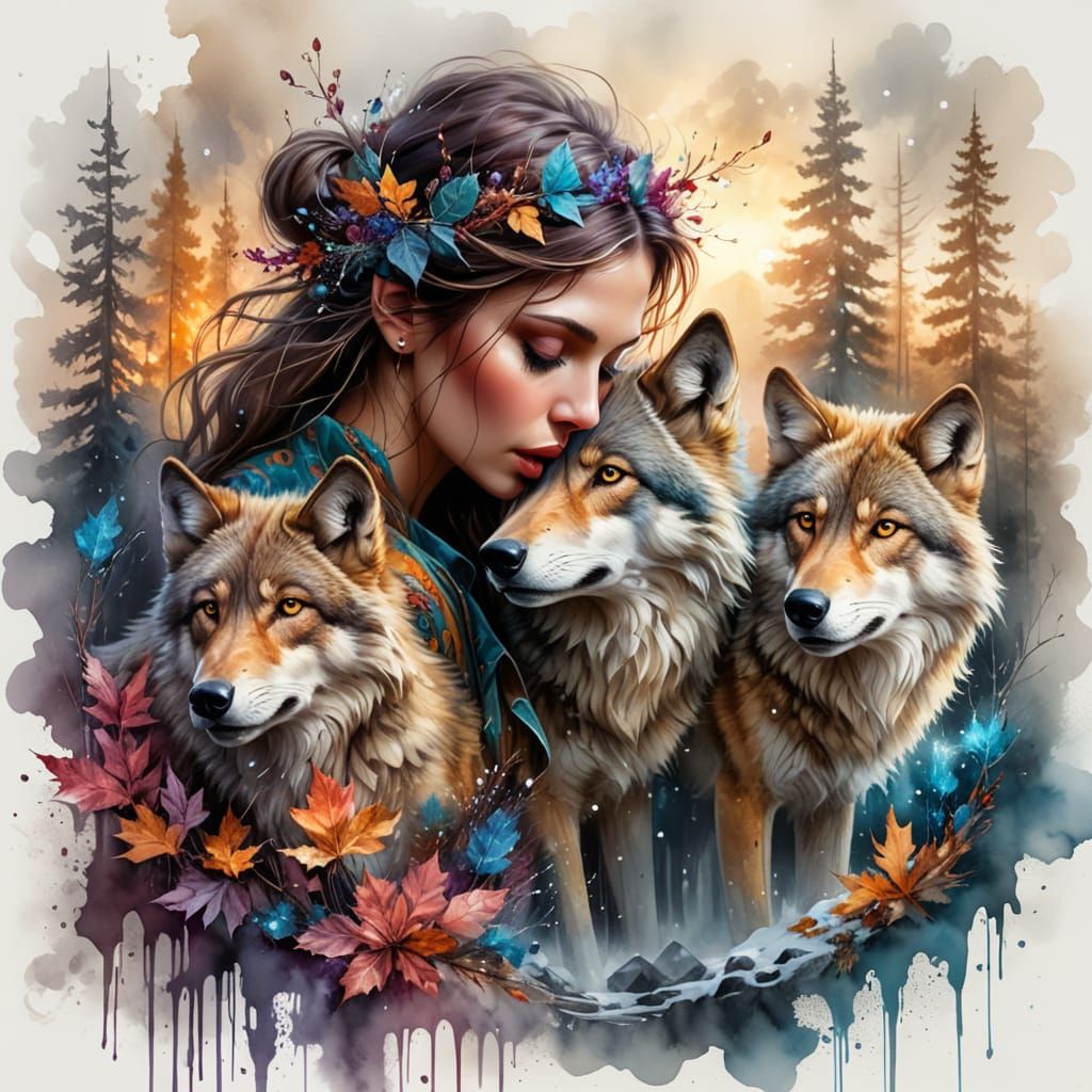 Wolf Family Portrait