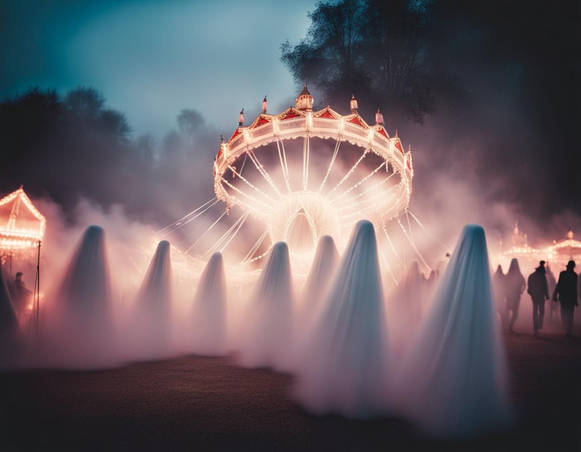 A ethereal haunted carnival