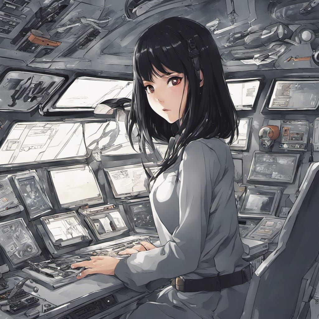 Moon in a spaceship