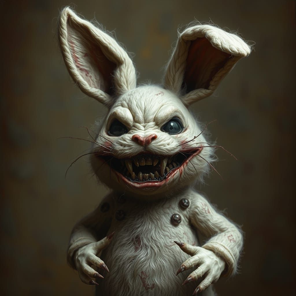 A cute scary bunny    by @akagra jain