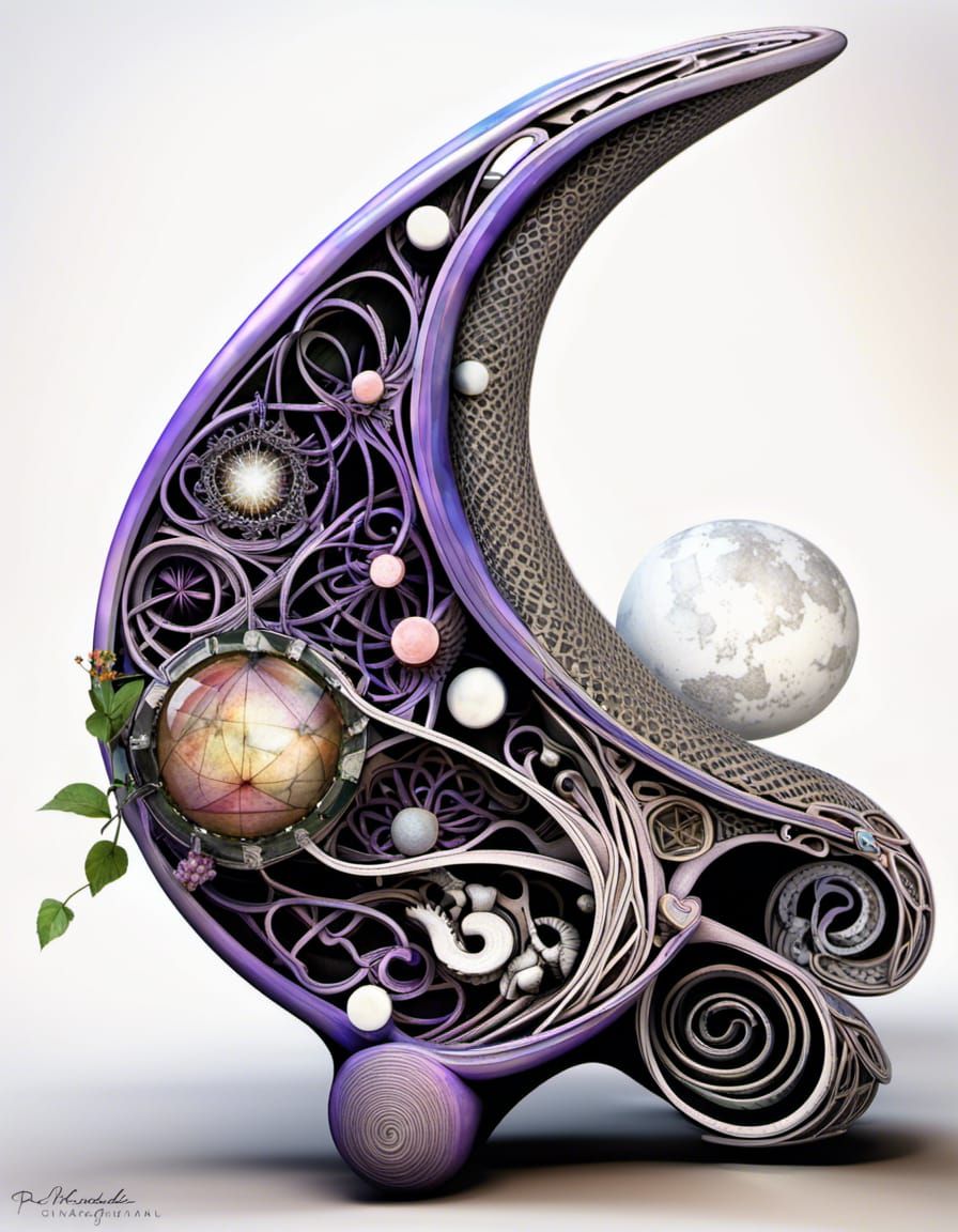 Phascogale, fraktyle wave function, Quantum Zentangle, 3d sh...
