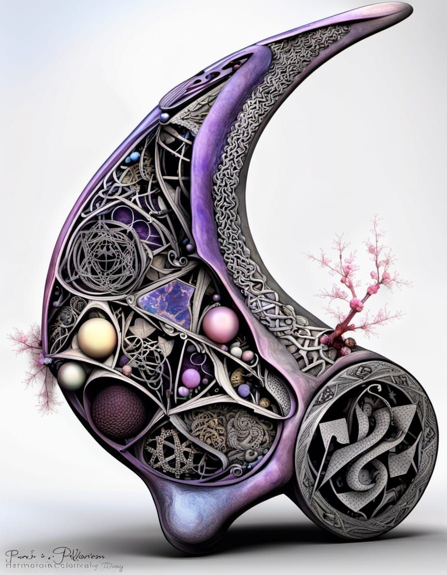 Phascogale, fraktyle wave function, Quantum Zentangle, 3d sh...