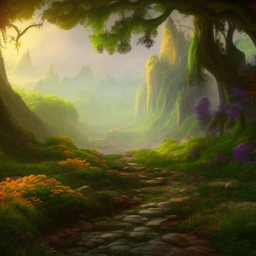 Mystical valley path