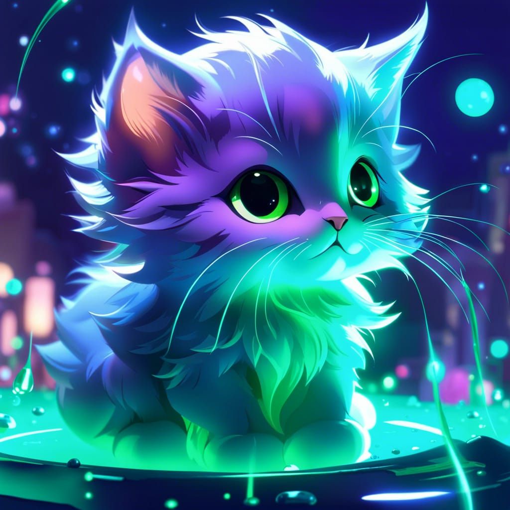 Toxic kitten v2 - AI Generated Artwork - NightCafe Creator