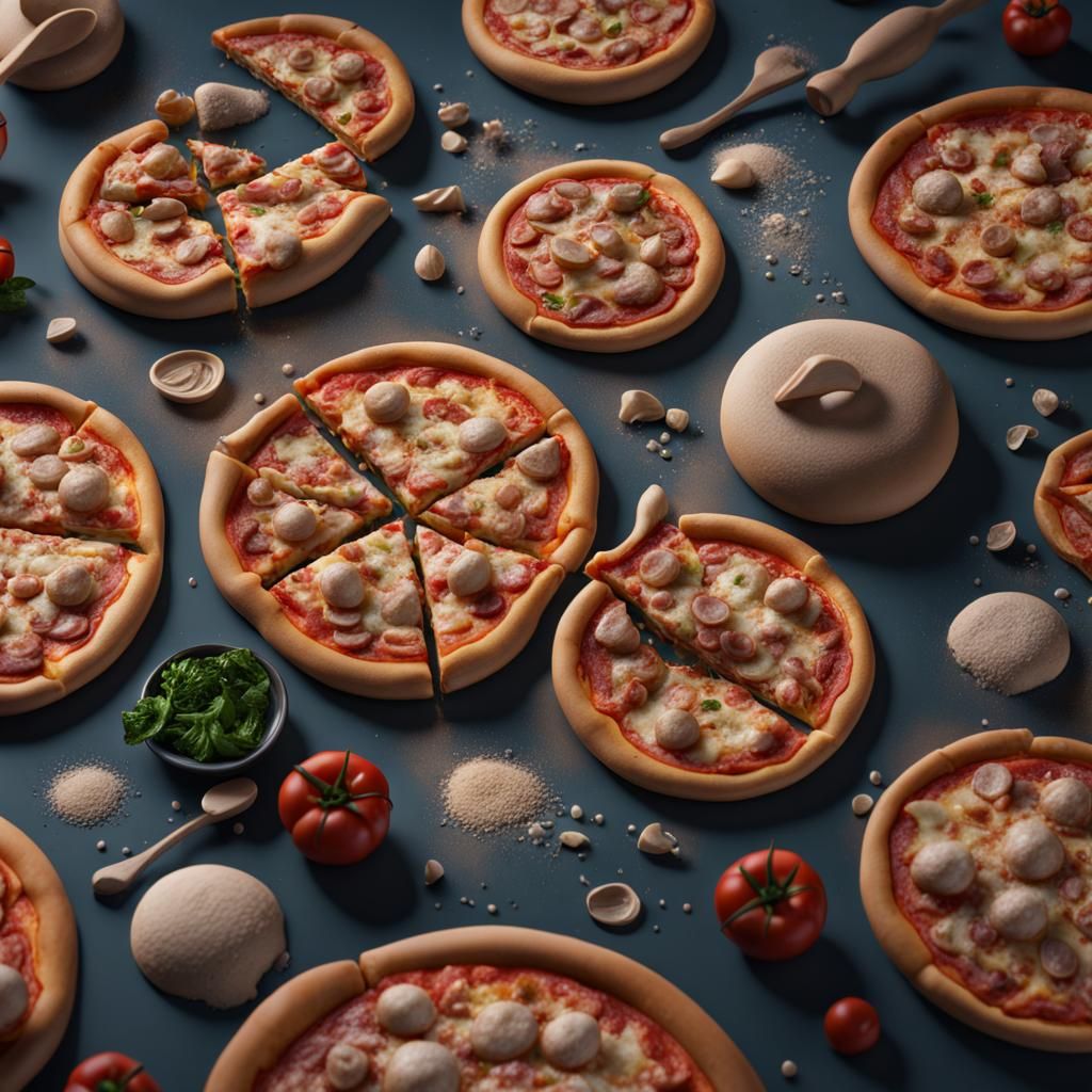 Pizza dough in kitchen