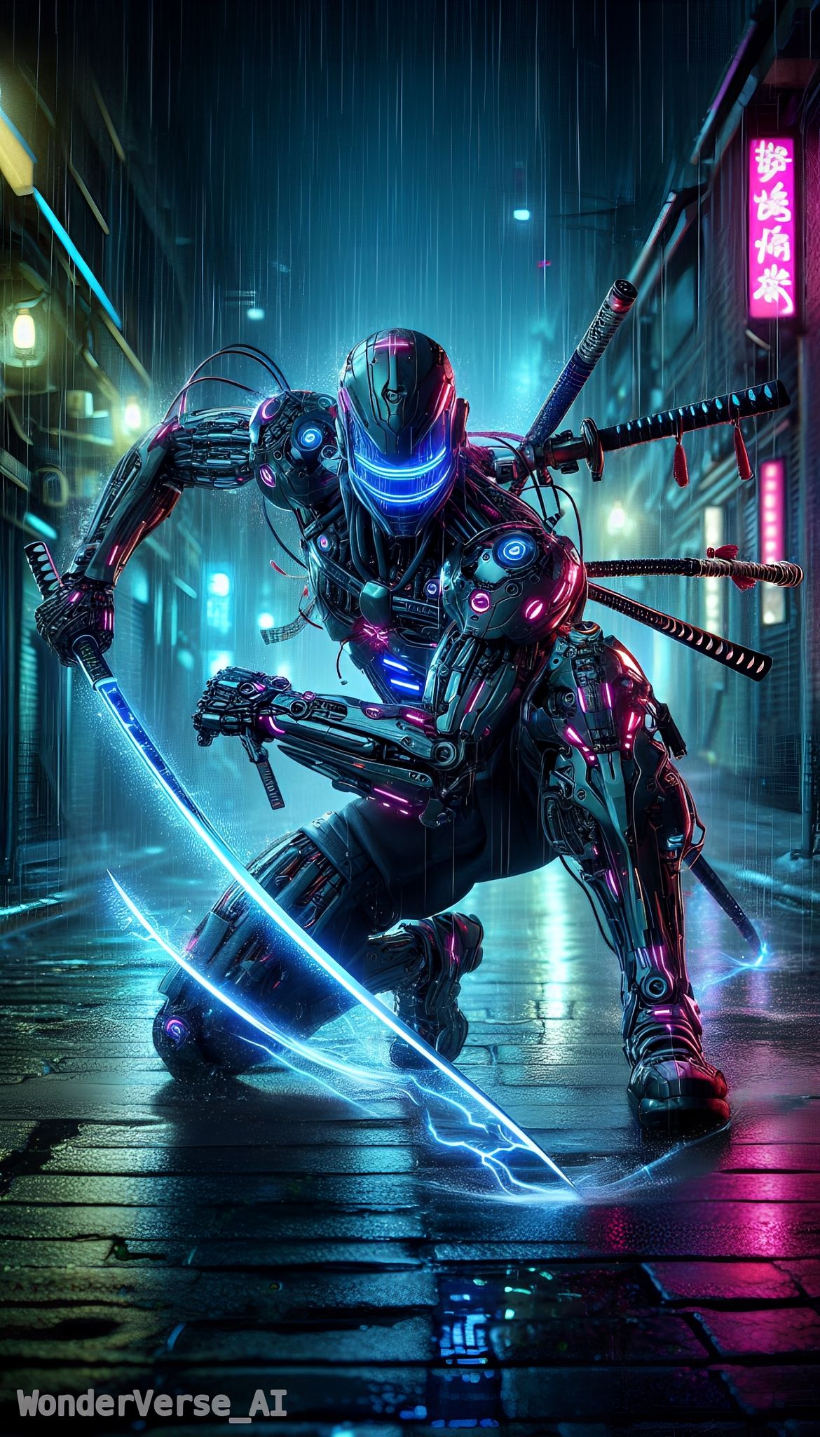 Cyberpunk Samurai Warrior