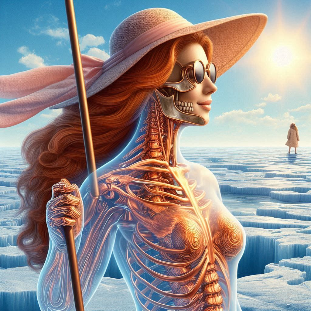 Guardian on an ice shelf